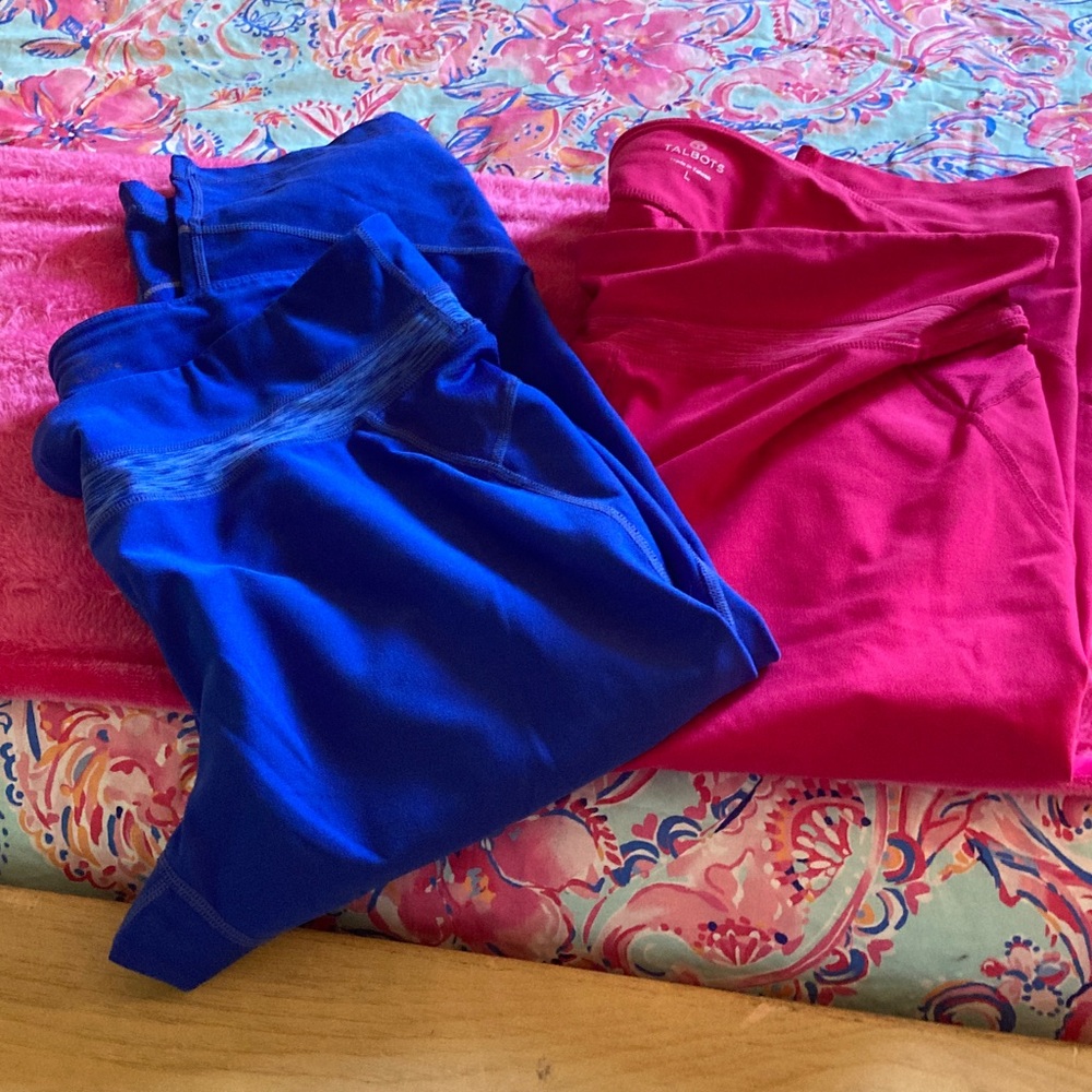 Talbots Ladies Leggings in Blue and Pink